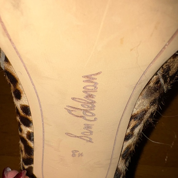 Sam Edelman Animal Print Ankle Booties Size 8.5 - Picture 7 of 9